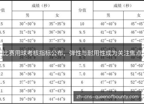 比赛用球考核指标公布,弹性与耐用性成为关注焦点 比赛用球考核指标公布,弹性与耐用性成为关注焦点